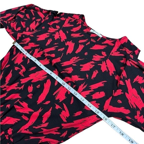 Zara Trafaluc Red Black Peplum Fit & Flare Dress size small - Picture 11 of 16